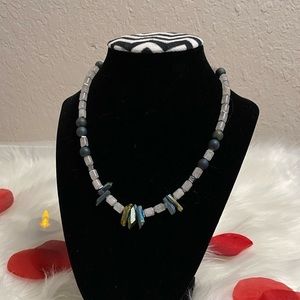 Handcrafted Titanium Aura beaded Necklace